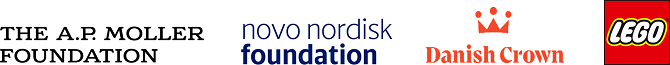 De danske platinpartnere i EXPO 2025: The A.P. Moller Foundatio, Novo nordisk foundation, Danish Crown, Lego